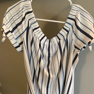Blue stripped mini dress